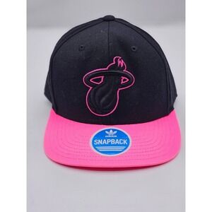 Miami Heat Hat Snapback Adidas NBA Pink Brim Cap Ball Cap One Size Hat